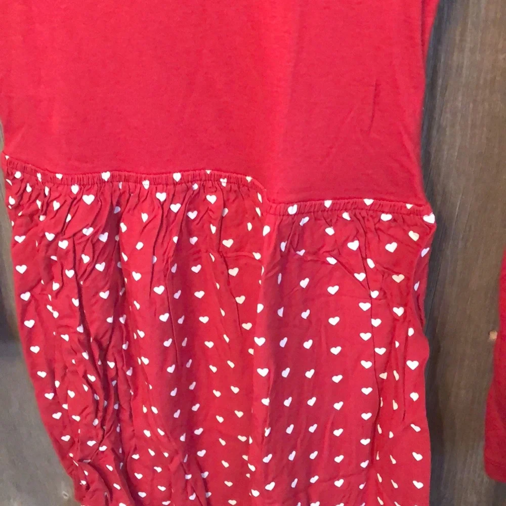 GapKids Red Skater Dress in Red and Hearts Print Size XL 12 Regular Girls
